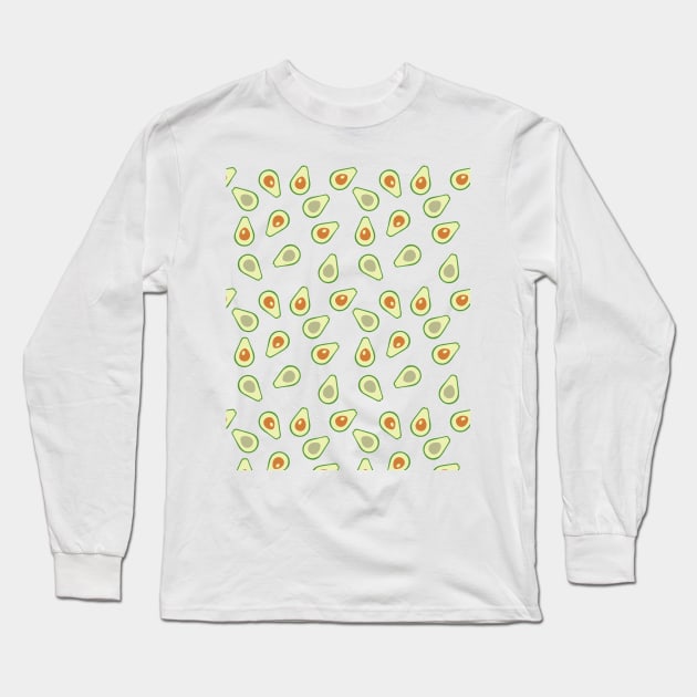 AVACADOS FOOD PATTERN Long Sleeve T-Shirt by deificusArt